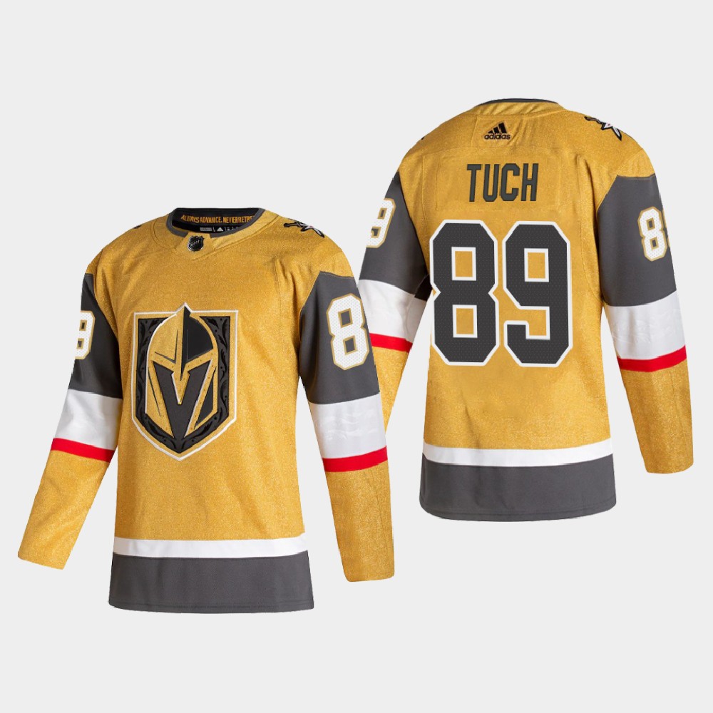 Vegas Golden Knights #89 Alex Tuch Men Adidas 2020 Authentic Player Alternate Stitched NHL Jersey Gold->more nhl jerseys->NHL Jersey